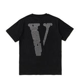 Vlone Men and Women Couple Personality Fashion plus Size Retro Sports Short Sleeve Tshirt