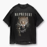 Present T Shirt Leopard Vintage Print Distressed Loose T-shirt
