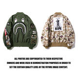 BAPE Varsity Jacket Shark Head Desert Camouflage Jacket