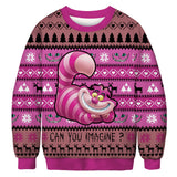 Black Christmas Sweater Christmas Print Couple Outfit Casual Pullover