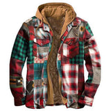 John Dutton Jacket Autumn and Winter Thickening Cotton-Padded Coat Printed Hooded Jacket