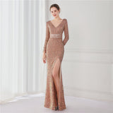 Sequin Evening Dress Sequined Queen Fishtail Evening Gown