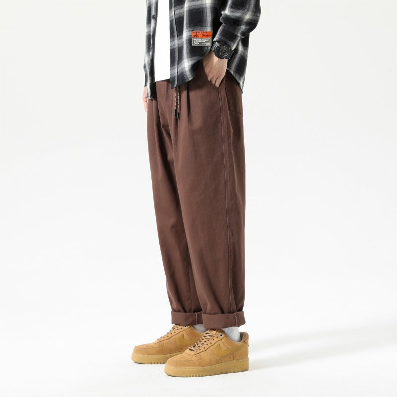 Men Sweatpants Loose Casual Retro Hip Hop Cotton