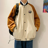 Corduroy Patch Jacket Men's Loose Color Matching Jacket Spring and Autumn