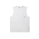 2022 Summer Man Outfits Solid Color Sports Waistcoat Vest