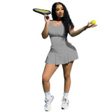 Casual Sports Style Vest Culottes Dress