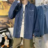 Denim Shirts Men's Long-Sleeved Casual Shirt Autumn Coat