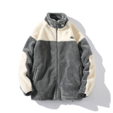 Men's Autumn Winter Coat Fleece-Lined Thickened Cotton-Padded Coat