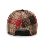 Vintage Check Baseball Cap Letter Plaid