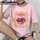 Friends Joey T Shirt Friends Pink Casual Loose-Fitting T-shirt