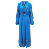 Women Dresses Flower Embroidered Hollow Dress