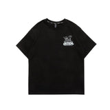 Men T Shirt Summer Casual Tops Men's Clothes Summer Wear Vintage Men's round Neck Short Sleeve Casual Cartoon Printed T-shirt