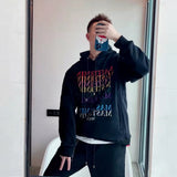 Skull Hoodie Skull Exposed Head Autumn and Winter Fleece-Lined Multi-Letter Printing Men's Women's Hoodie Loose Hoodie
