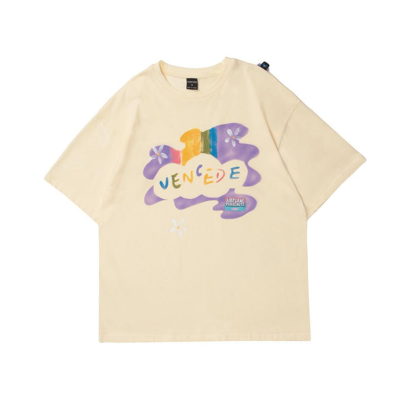 Men's T Shirt Summer Casual Tops Cartoon Printed Short Sleeve T-shirt Men's round Neck Half Sleeve BF Harajuku Style Trendy Loose Pullover Half Sleeve