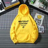 Slogan Graphic Hoodie Blue Printed Coat