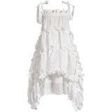Fairy Dress Irregular Cake Dress Mesh Lace Pleated Fairy First Love Dress Vacation Skirt