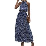 Beth Dutton Bohemian Dress Summer Spring Midi Dresses Summer Waist-Controlled Lace-up Long Dress