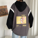 Tom and Jerry Hoodie Autumn and Winter Brushed Hoody Men's Coat