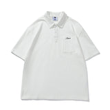 2022 Summer Man Outfits Solid Color Pocket Polo Shirt