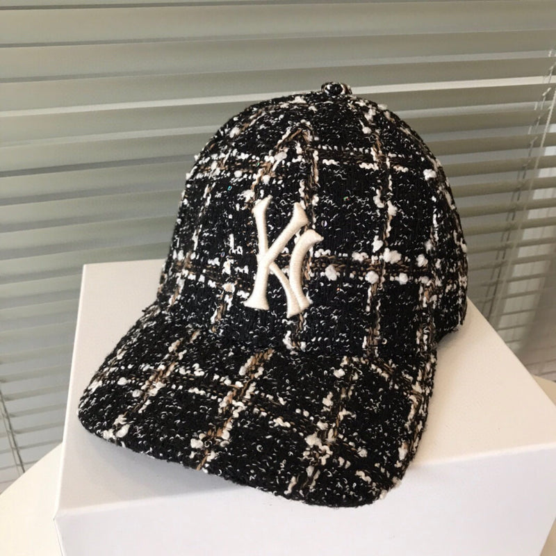 Yankee Baseball Cap Autumn and Winter Woolen Peaked Cap Women's Baseball Cap