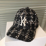 Yankee Baseball Cap Autumn and Winter Woolen Peaked Cap Women's Baseball Cap