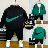 Toddler Boys Sweater Boys' Cardigan Knitted Sweater Spring and Autumn Clothing
