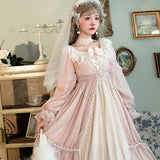 Gothic Lolita Harajuku Style Clothing Japanese Light Lolita Dress Diana Goddess Op CLA Palace Style Girl Dress