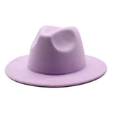 Walter White Fedora Fur Felt Hat Men and Women Autumn Winter Retro Fedora Hat