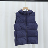 Women Winter Coats Puffer down Vest Winter Hooded down Vest Female Short Chic