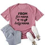 Boy Mama T Shirt Mama to Baby Mama Letter Printed T-shirt