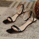 Nude Block Heel Sandals