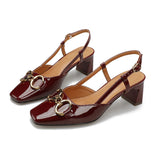 Nude Block Heel Sandals