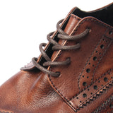 Indo Western Shoes Brogue Men's Shoes Top Layer Cowhide British Men's Shoes Hand Washed Distressed Series