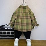 Toddler Boys Sweater Children's Clothing Boys' Plaid Shirt