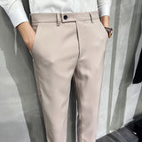Men Trousers Summer Thin Men Small Suit Pants