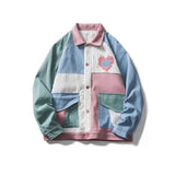 Corduroy Patch Jacket Corduroy Stitching Baseball Uniform Jacket Women's Jacket