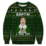 Black Christmas Sweater round Neck Sweater Casual Loose Couple Autumn and Winter