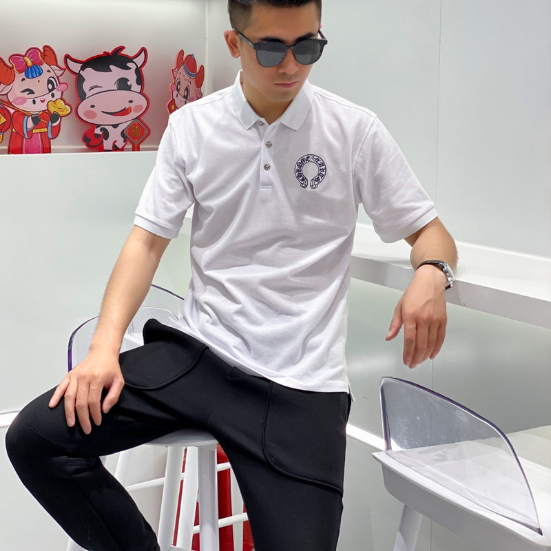 CHH Chrome Heart T Shirt Spring/Summer Casual Short Sleeve Polo T Shirt for Men and Women