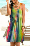 Women Exotic Dresses Summer Loose Casual Tie-Dye Skirt Dress