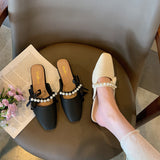 Nude Pumps Block Heel Bow Sandals