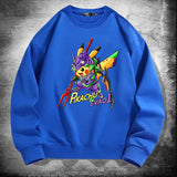 Men and Women Pokemon Pikachu Hoodie Neon Genesis Evangelion EVA Crew Neck Sweater