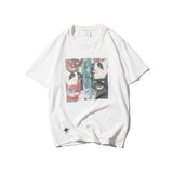 Men's T-shirt Summer Cartoon Cat Printing Fashion Brand Crew Neck Casual Tee Short Sleeve T-shirt