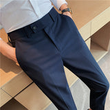 Men Trousers Suit Pants Thin Casual Pants