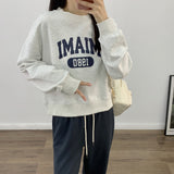 Diana Harvard Sweatshirt Loose-Fitting Casual round-Neck