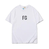 Fog Essentials Tshirts Fear Of God Fog High Street Colorful Reflective T-shirt Male and Female Couples Wear Casual