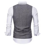 Tuxedo Vests Men Suit Vest Vest Men's Single Row Casual Vest Suit