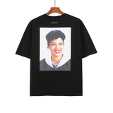 Fog Tops Summer Retro Avatar Short Sleeve Tshirt Men and Women Loose Half Sleeve Fear Of God