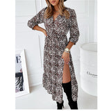 Beth Dutton Yellowstone Dresses Winter Autumn Midi Dresses Floral Sexy Slit Dress