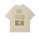 Men T Shirt Summer Casual Tops Cartoon Printed Short Sleeve T-shirt Men's round Neck Half Sleeve Harajuku Style Street Trendy Half Sleeve