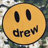Smiley Face Hoodie Drew Floral Sweater Casual Loose Rose Hoodie